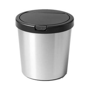 Lixeira Com tampa click label redondo 10L