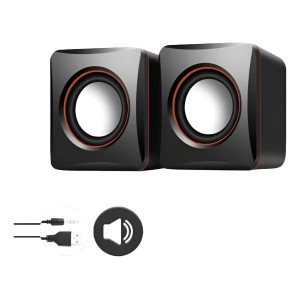 Caixa Caixinha de Som Para Computador Notebook Pc 3w Usb P2