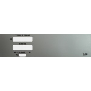 Adesivo (Mascara/Graxeta) Da Bomba Gilbarco Pro 1 Cinza 1 polegada Lado Esquerdo