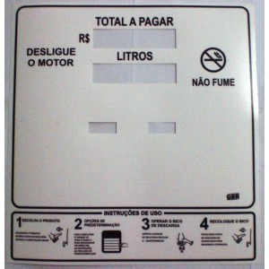 Adesivo (Mascara/Graxeta) Da Bomba Gilbarco Encore Simples 2 Visores