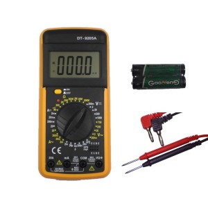 Multimetro Capacimetro Digital DT 9205A Com Buzzer Alerta