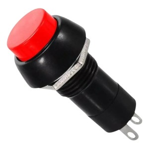 Chave Push Button ON-OFF NA Vermelha Com Trava 2T PBS-11A