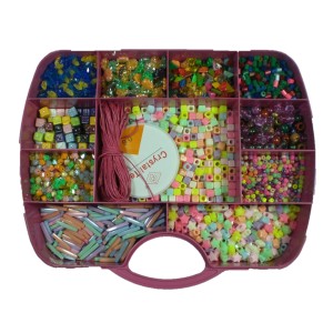 Kit Miçanga Infantil Coloridas P/ Montar Pulseiras 3.470PÇS