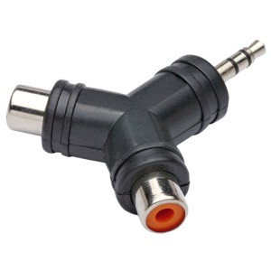 Plug Adaptador P2 Estéreo x 2 Jack Rca