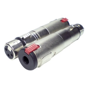 Plug Adaptador Canon Fêmea x Jack J10 Mono Com Trava