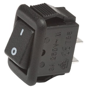 Chave Gangorra Mini ON-OFF 2P Preta