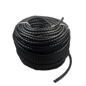 Organizador De Cabos Fios Espiral 25mm Preto Rolo Com 50m