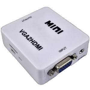 Conversor Adaptador Entrada Vga + P 2 Para Saida Hdmi
