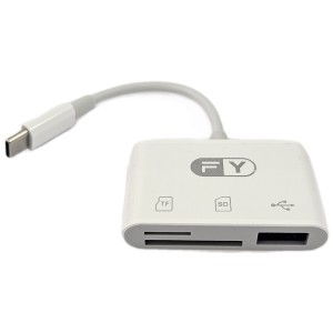 Adaptador Tipo Usb C 3 Em 1 Para Tf/sd/usb