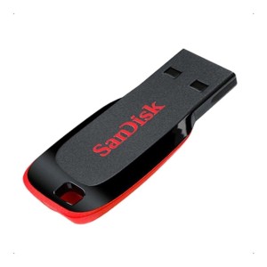 Pendrive Cruzer Blade 64GB 2.0 Preto e Vermelho