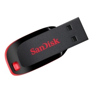 Pendrive Cruzer Blade 128GB 2.0 Preto e Vermelho