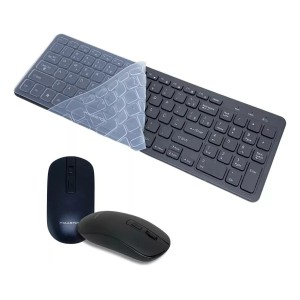 Kit Teclado E Mouse Sem Fio Wireless Bluetooth Slim 2.4 Ghz Mouse Preto