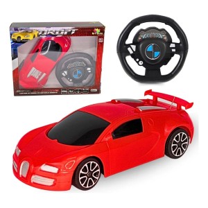 Carro Dropt Com Controle Remoto E Volante 3 Funcoes Vermelho