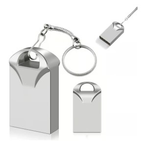 PenDrive 32GB De Armazenamento Mini Chaveiro Cor Prateado